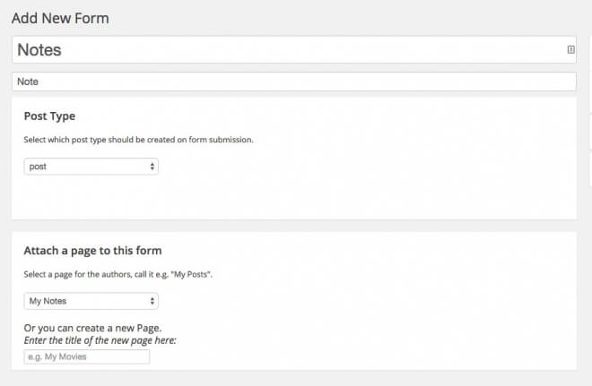 Adding a new form to BuddyForms