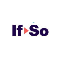The image shows the text If>So in bold dark blue letters, with a red triangular play button symbol (>) between If and So, on a light gray background.