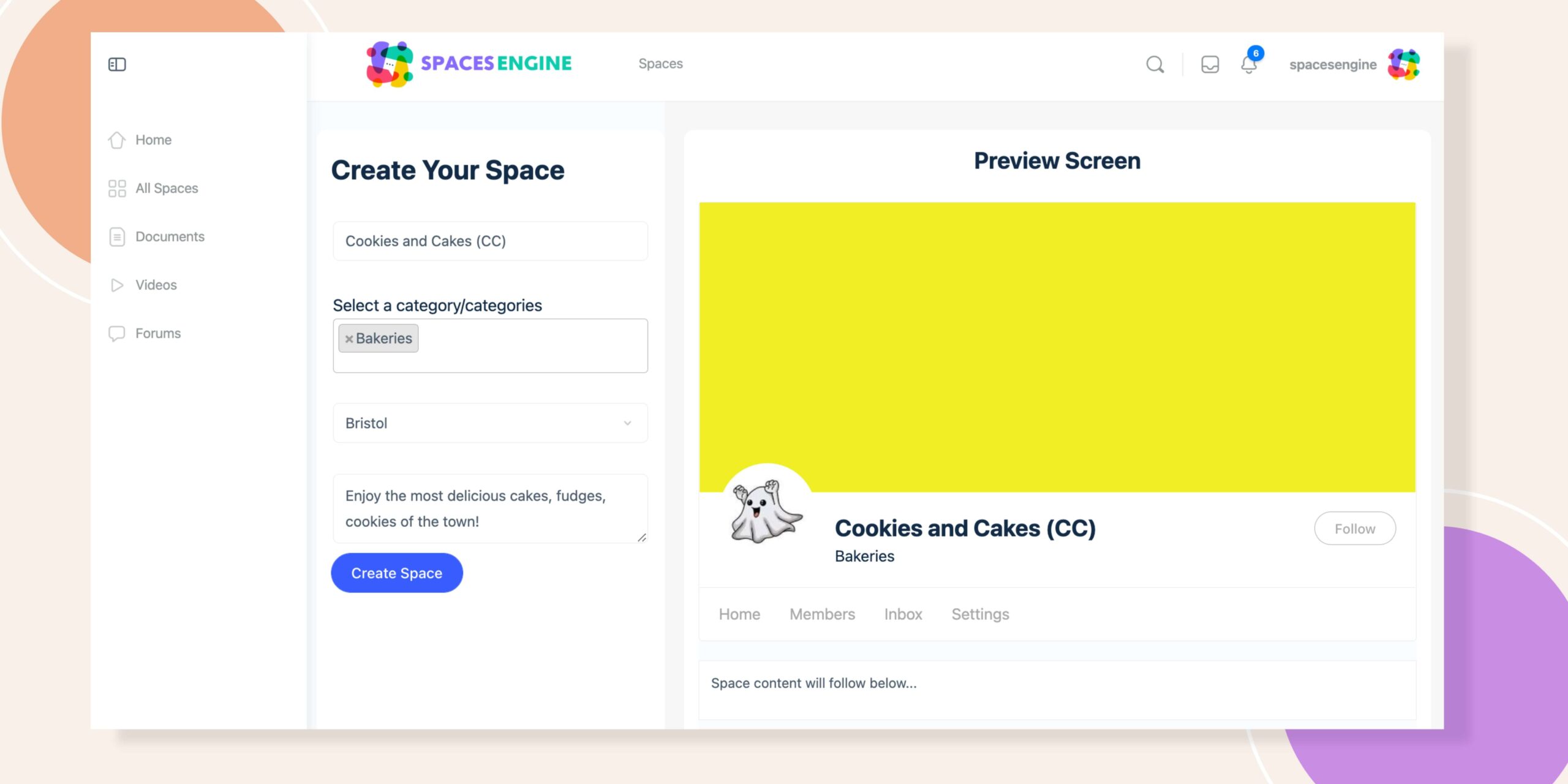 Creation of Spaces