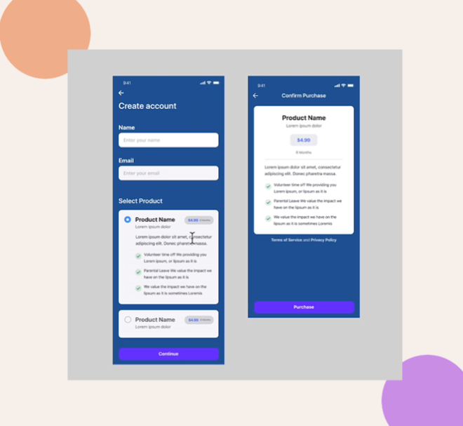 This screenshot shows a sample product page.