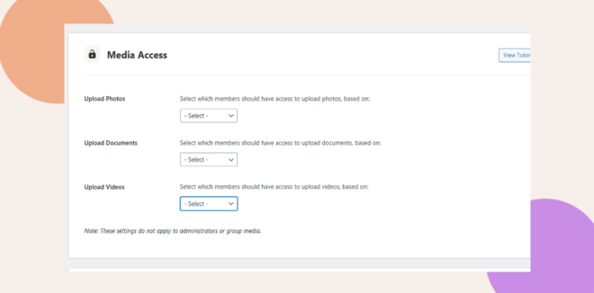This screenshot shows where you can configure the upload permissions.