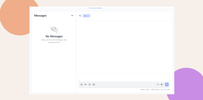 This screenshot shows how the private message shows.