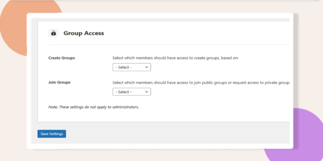 This screenshots shows where to configure the join group section.