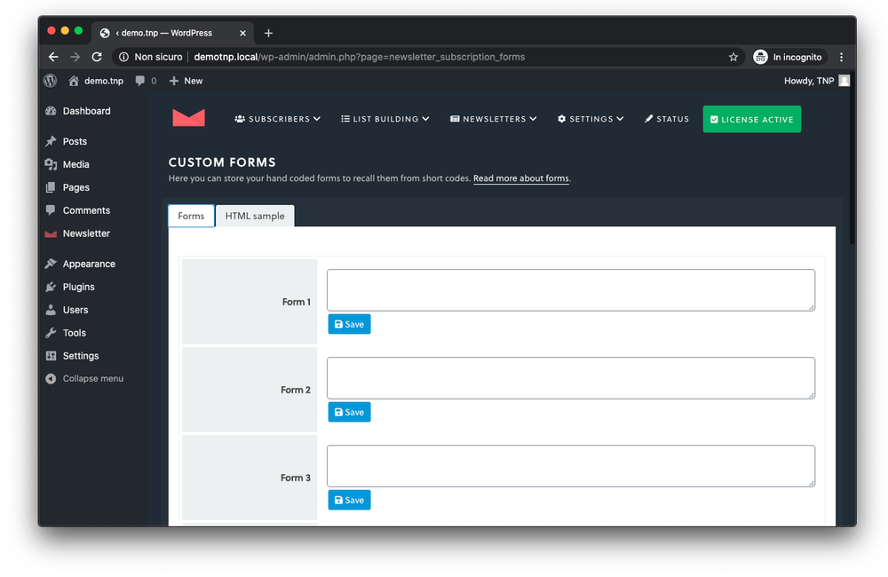 Newsletter Plugin