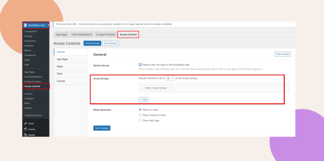 Assign Access Rules