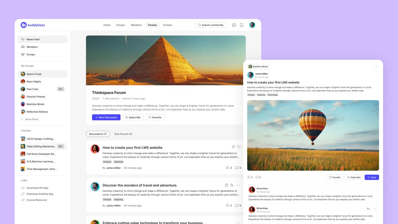 BuddyBoss- Best Community Building Platform With Discussion Forums
